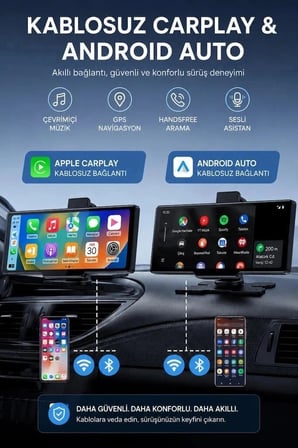 Özel Seri Araç Kamerası Ön Arka Wifi Bluetooth 4K Carplay T94c41 Sesli Komut Akıllı Cihaz