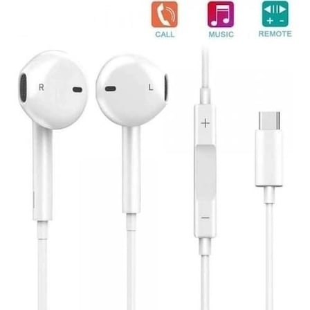Torima Tc-01 Typ-c to Stereo Earphone Kablolu Kulaklık Beyaz Ofis Aksesuarı Ses Gereci Ders Ekipmanı