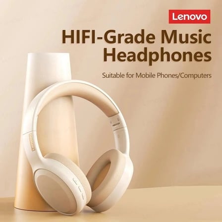 Özel Seri Lenovo Bluetooth Kulaklık Kulak Üstü TH30 Beyaz Ofis Çalışma Spor