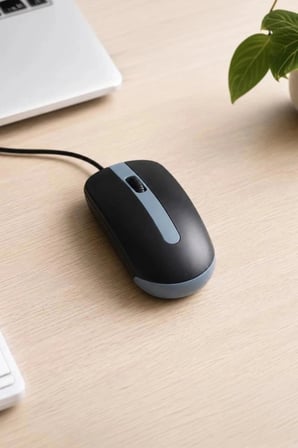 Delux Serisi Torima Mouse Optik Kablolu Fare TM06 Gri Çalışma Donanım Büro