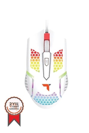 Torima TM-15 USB RGB Aydınlatmalı Oyuncu Mouse Beyaz Oyun Fare Teknik Ekipman Masaüstü Alet