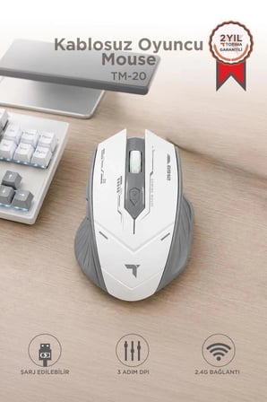 Premium Torima Mouse Çift Modlu Sessiz Kablosuz TM20 Oyun Ekipmanı Oyuncu Faresi Ekipman