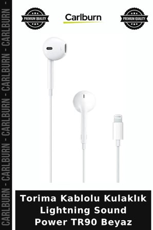 Torima Kablolu Kulaklık Lightning Sound Power TR90 Beyaz Telefon Aleti Müzik Dinleme Ses Aksesuarı