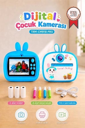 Delux Serisi Çocuk Mavi CMR18 Video Çekme Oyun Arkadaşı Eğlence Aracı