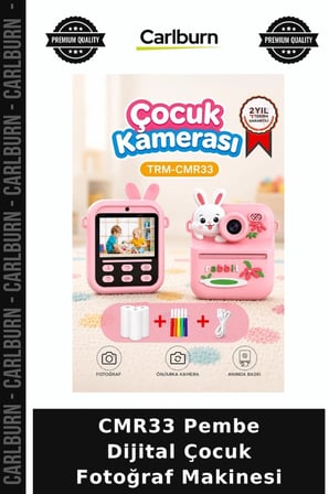 Özel Üretim CMR33 Pembe Dijital Çocuk Fotoğraf Makinesi Baskılı Cihaz Eğitici Set Eğlenceli Ürün