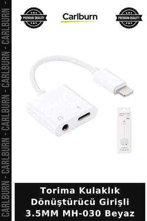 Delux Serisi Torima Kulaklık Dönüştürücü Girişli 3.5MM MH-030 Beyaz Ses Aparatı Hızlı Çözüm