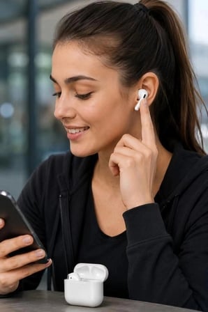 Premium Torima Bluetooth Kulaklık Air-5S Beyaz Teknolojik Alet Telefon Aksesuarı Ses Cihazı