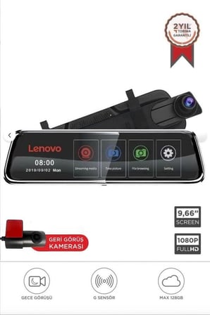 Özel Seri Araç İçi Kamera V7 1080P Dokunmatik Şoför Siyah