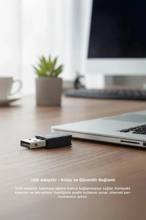 Torima Mini Wifi Adaptör USB 2.0 600 Mbps YD48 Siyah Cihaz Aksesuarı Masaüstü Gereci Teknik Parça