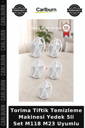 Torima Tiftik Temizleme Makinesi Yedek 5li Set M118 M23 Uyumlu Bakım Parçası Tekstil Bıçağı