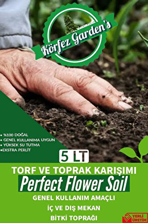 Körfez Garden’s Torf Ve Toprak Saksı Çiçek Toprağı Besleyici Katkılı