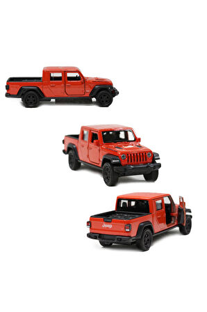 Jeep Rubicon Çek Bırak Metal Oyuncak Araba 12 cm Turuncu