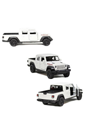 Jeep Rubicon Çek Bırak Metal Oyuncak Araba 12 cm Beyaz