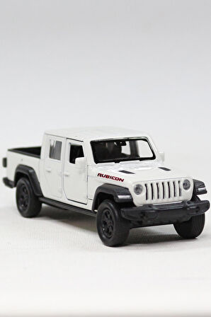 Jeep Rubicon Çek Bırak Metal Oyuncak Araba 12 cm Beyaz