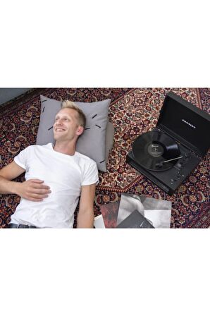 Crosley Voyager Bluetooth Alıcılı Ve Taşınabilir Siyah Vintage Plak Çalar Pikap