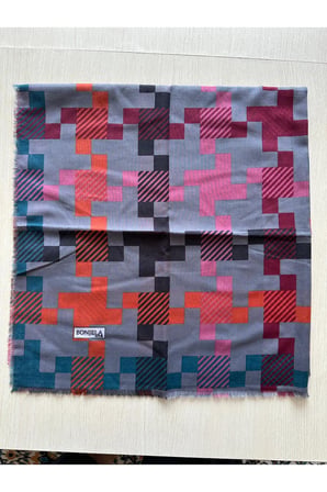 geometrik desenli kadın eşarp – modern şık yumuşak dokulu günlük & özel gün eşarp 95 x 95 cm