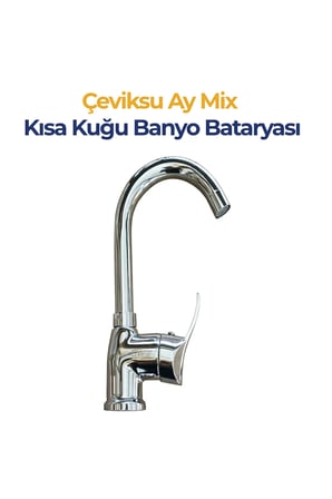 Ay Mix Kısa Kuğu Model Lavabo Bataryası