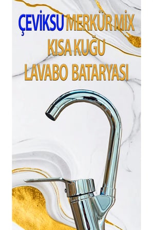 Merkür Mix Kısa Kuğu Model Lavabo Bataryası