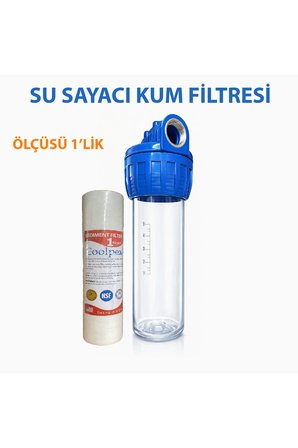 1'lik Şeffaf Su Arıtma Ön Filtre Seti 1 Mikron Sediment Filtreli Bina Girişi Daire Sayaç Girişi Tortu Pas Kum Arıtma Filtresi