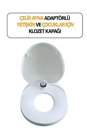 Klozet Kapağı, Adaptörlü, Amortisörlü Yetişkin ve Çocuklar İçin Birlikte Kullanım , Hijyenik