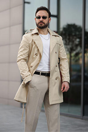 Apoletli Kemerli Trençkot