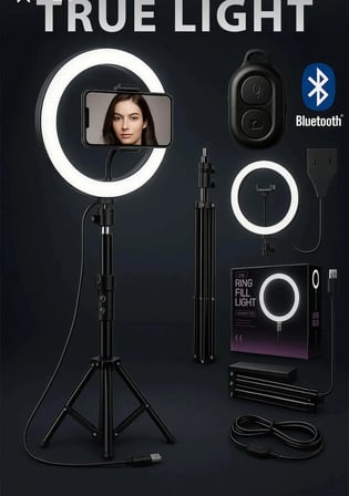 Tripod Ledli Ayaklı Tripot Pro 6500k Youtuber Fotoğraf Video Çekimi Telefon Tutucu(KUMANDA HEDİYE)