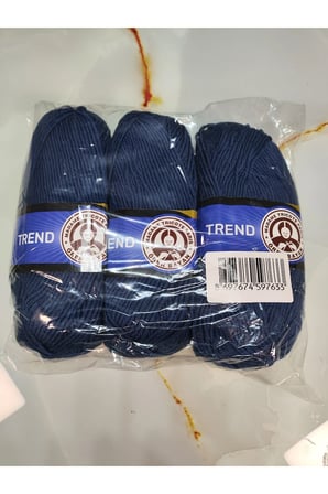 TREND Koyu Mavi El Örgü İpi (3 Adet) - Renk: 150