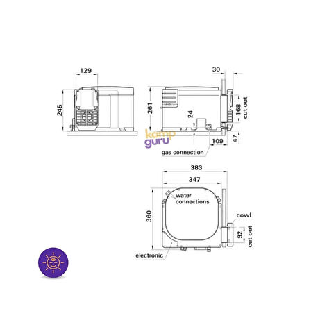 Truma Boiler B10 EL (Elektrikli ve Gazlı Su Isıtıcı)