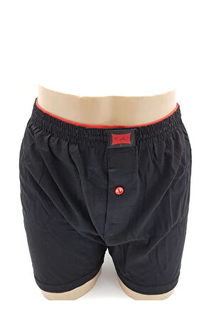 Erkek Siyah 4lü Penye Boxer
