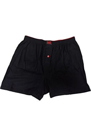 Erkek Siyah 4lü Penye Boxer