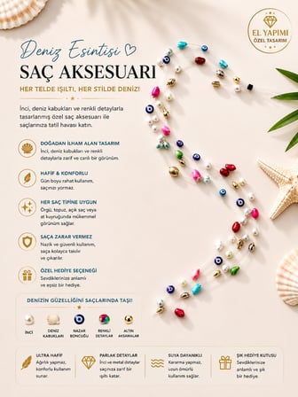 Saç Boncuğu Seti 12 Adet Farklı Model 