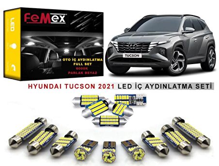 Hyundai Tucson 2021 Sonrası LED İç Aydınlatma Ampul Seti FEMEX Parlak Beyaz