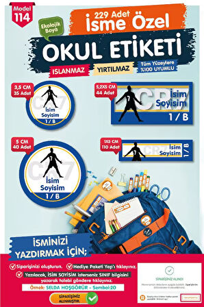 Okul Etiketi Ronaldo  Temalı Kalem Defter Etiketi Özel İsim Yazılabilen Etiket Seti - İsim Etiketi-T1032-OE114