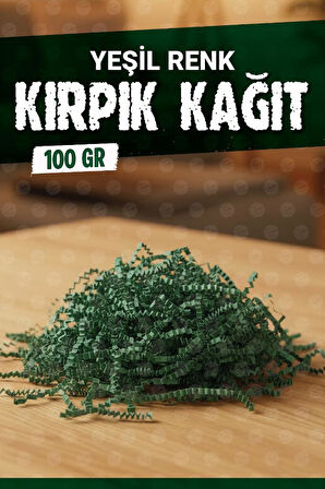 Kırpık Kırpıntı Kağıt Z Zigzag Pelur Kırpıntı Kağıt 100 gr  Yeşil  Renk Süs Dolgu Malzemesi Paper -T1525