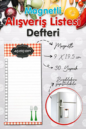 Buzdolabı Magnetli Alışveriş Listesi Not Defteri KD-T429