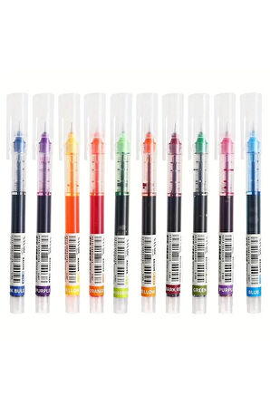 12 Adet Hızlı Kuruyan Nötr Renk Tükenmez Kalem - 0.5mm Karbon Kalem