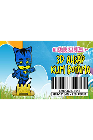 Kalemlikli KEDİ ÇOCUK Ahşap Kum Boyama Oyunu Kız Çocuk Oyunları Tuz Boyama Erkek Çocuk Oyuncakla