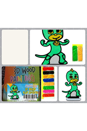 Pijamask Kertenkele Ahşap Kum Boyama Oyunu Kız Çocuk Oyunları Ahşap Tuz Boyama Erkek Çocuk Oyuncakla