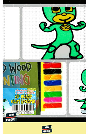 Kalemlikli Karakter Kum Boyama Oyunu Kız Çocuk Oyunları Ahşap Tuz Boyama Erkek Çocuk Oyuncakları