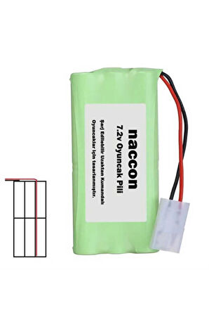 7.2V 1000mAh Ucuca Tamiya Soketli Şarjlı Oyuncak Pili 6lı AA Kalem Pilli