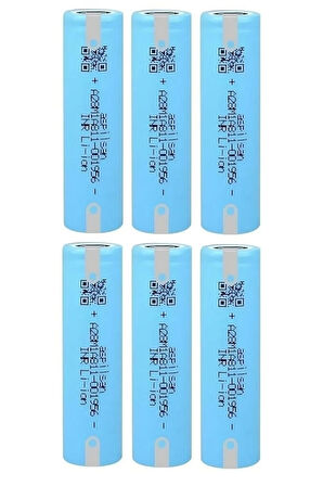 Aspilsan A28 Başlıksız Puntalı 3.7V 2900MAH 25A Discharge Şarjlı Li-Ion Pil 6 Adet Set