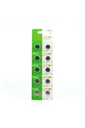 AG10 189 389 LR54 LR1130 Alkalin Düğme Pil 10'lu Paket