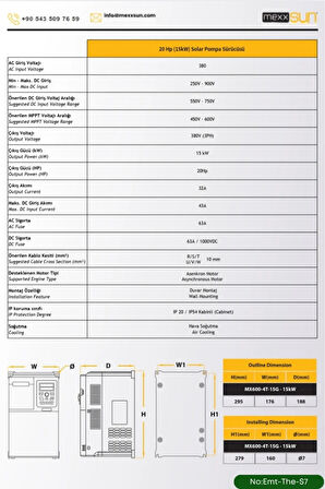 20Hp Solar Güneş Enerji Sulama Sistemi Trifaze 585W Güneş Paneli