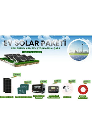 Bağ Evi Bahçe Yayla Karavan Konteyner Mini Buzdolabı Led TV Aydınlatma Güneş Sistemi