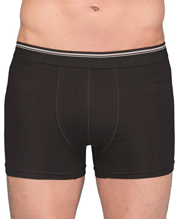 Berrak 12 Adet Siyah Renk Likralı Boxer