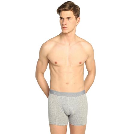 Tutku 6 Adet Gri Renk Likralı Boxer