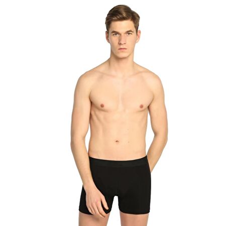 Tutku 12 Adet Siyah Renk Likralı Boxer