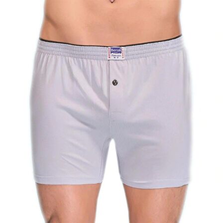 Berrak 12 Adet Gri Renk Penye Boxer