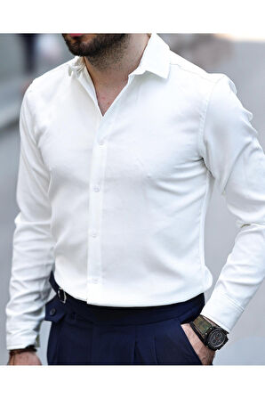 Likralı Slim Fit Gömlek