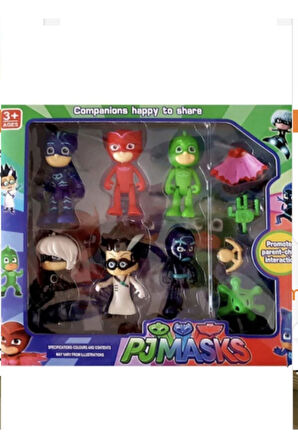 Kız Erkek Çocuk Eğlenceli Oyuncaklar Pjmasks 10’lu Pjimaskeliler Figür Seti